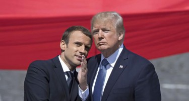 (ВИДЕО) Француска романса: Трамп и Макрон во Белата куќа