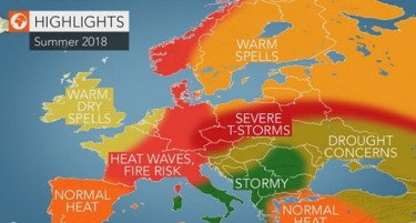 ЛЕТО 2018: Каде ќе биде пекол, а каде ќе има бури?