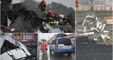 (ФОТО) Преживеан раскажува: Автомобилот му паднал од мостот во Џенова-чудо го спасило