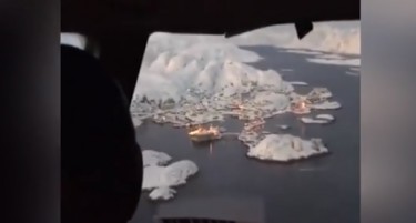 (ВИДЕО) ОВА ЌЕ ВЕ ОСТАВИ БЕЗ ЗДИВ: Еве како изгледа слетување со авион на Гренланд