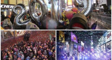 (ВИДЕО) Дождот не ги спречи Њујорчани да ја дочекаат Новата година со Кристина Агилера на Тајмс сквер