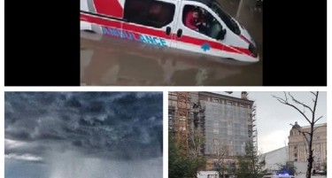 ФАКТОР НА ДЕНОТ: Невреме во Скопје, поплавени улици, „заглавени“ граѓани во сообраќајот, откорнати покриви