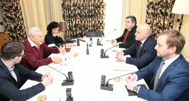 Димитар Ковачевски и Бојан МАричиќ на средба со Џорџ Сорос