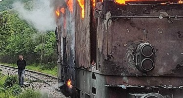 ЦУК: На пругата пред Велес се запалила локомотива и жалезничкиот сообраќај е во прекин