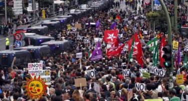 Врие низ шпанските градови,граѓаните на улица против економската политика