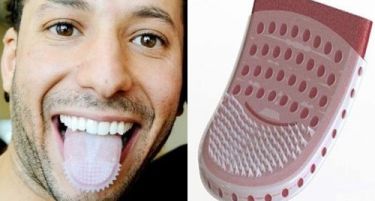 Измислена четкичка за заби која се носи на јазик