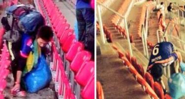 (ВИДЕО) НЕВЕРОЈАТЕН НАРОД: Јапонските навивачи по натпревар го исчистија цел стадион!