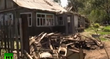 (ВИДЕО) Граната од Украина погодила куќи во Русија! Ова е одговорот на Москва…