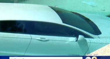 (ВИДЕО) Со автомобил во базен!