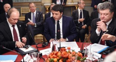 КРИЗЕН ПОЈАДОК: Путин, Порошенко и западните лидери на иста маса