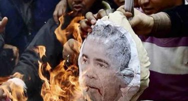 Протести против посетата на Обама на Њу Делхи