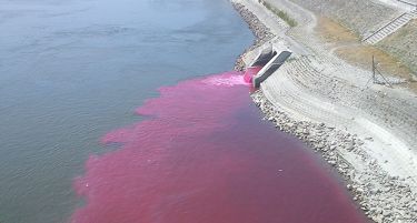 (ВИДЕО) Црвена течност се излеа во Дунав на Кејот во Нови Сад