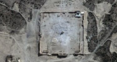 Сателитски снимки потврдија дека е уништен најголемиот храм во Палмира