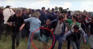 (ВИДЕО) ЖЕНА БЕЗ СРЦЕ: Унгарска снимателка добила отказ бидејќи ги шутирала и сопкала бегалците!