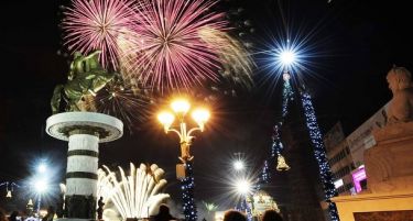 (ВИДЕО) СНИМЕНИ СО ДРОН: Погледнете ги огнометите за Нова година над Скопје