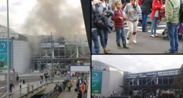 (ВИДЕО-ФОТО) УЖАС ВО БРИСЕЛ: Вознемирувачки сцени после експлозијата на аеродромот!