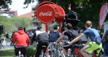 Пивара Скопје и компанијата Coca-Cola донираат паркиралишта за велосипеди на Градот Скопје