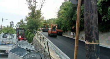 Се постави побезбеден асфалт на улица што води на Водно