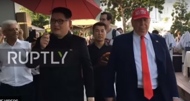 (ВИДЕО) Трамп и Ким избркани од ресторан во Сингапур?