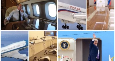 (ВИДЕО) ЗЛАТО, ТЕРЕТАНИ, БЕЛА КОЖА: Во авионите на Трамп и Путин невиден луксуз