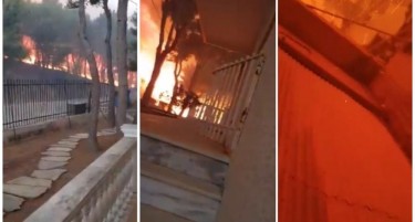 (ВИДЕО) 3 МИНУТИ И 25 СЕКУНДИ УЖАС: Го земал телефонот и го снимил пожарот кој го обиколил и за чудо преживеал