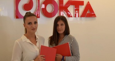 (ФОТО ВЕСТ) ОКТА и Хеленик Петролеум доделија две стипендии за постдипломски студии во Грција