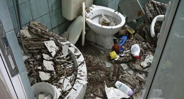 Во соба во „Стив Наумов“ паднал плафон од тоалет