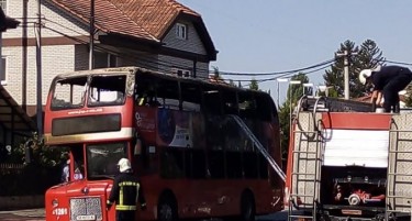 (ВИДЕО) ГОРЕШЕ АВТОБУС НА ЈСП: Нема повредени