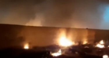 ГОРЕЛ НА ЗЕМЈАТА: Ново драматично видео од падот на украинскиот боинг во Иран