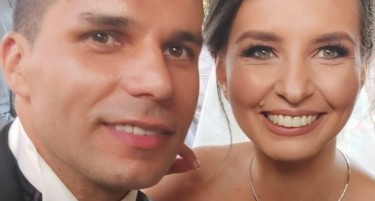 (ФОТО) Екс министерот Николовски и невестата Андријана со свадбено селфи