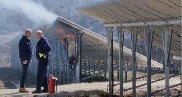 ГОРИ ТРАНСФОРМАТОР ВО ОСЛОМЕЈ: Се запали моменти пред да дојде премиерот Ковачевски