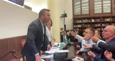 (ВИДЕО) ЛЕФКОВ ОБЈАВИ СНИМКА: Навреди, пцуење, инцидент во Собранието