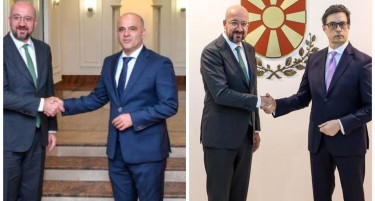 Мишел се сретна со Ковачевски и Пендаровски