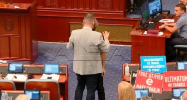 (ВИДЕО) За малку е спречена тепачка меѓу Апасиев и Костовски