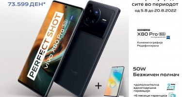 За да направите филмски хит од секојдневието - истражете го новиот vivo X80Pro и искористете го периодот за претпорачка