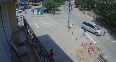 (Видео) НЕСОВЕСЕН ВОЗАЧ УДИРА ДЕТЕ НА ПЕШАЧКИ ПРЕМИН И БЕГА, полицијата го пронајде и доби кривична