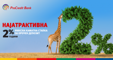 Колку заштедивте летово?  Сега е моментот - 2 отсто фиксна каматна стапка за орочени депозити во ПроКредит Банка