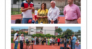 Видеолотарија Касинос Австрија со донација од 3.284.819 денари го реконтруираше ракометното игралиште на ОУ Коле Канински во Битола