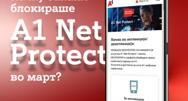 Со A1 Net Protect блокирани дури 107 илјади безбедносни закани во март
