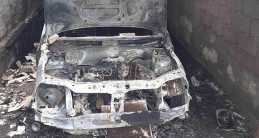 ЗАПАЛЕНО УШТЕ ЕДНО ВОЗИЛО НА КОМАНДИР ВО ИДРИЗОВО: Колата е пеплосана, изгорела и гаражата! (ФОТО)