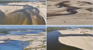 КАТАСТРОФАЛНО НИЗОК ВОДОСТОЈ: Најдолгата река во Полска нагло се намали поради сушата