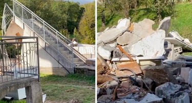 (ВИДЕО) СТРАОТНО: Поплавата во Босна однесе куќа, останаа само скалите