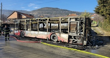 Повторно се запали автобус на ЈСП во движење