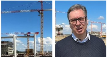 „ОВА Е МОЈОТ ЖИВОТ, СРБИЈА КОЈА ГРАДИ“: Вучиќ го посети градилиштето Експо и покажа како тече градбата (ВИДЕО)