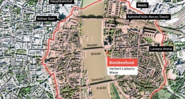 МАСОВНА ЕВАКУАЦИЈА ВО КЕЛН: Програмата на RTL прекината поради три неексплодирани бомби, 20.000 луѓе ги напуштија своите домови