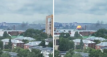 (ВИДЕО) ИМА ЖРТВИ: Украински дрон погоди руски град на 1.300 километри од границата