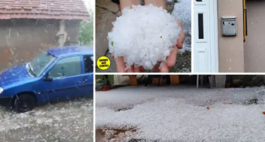 (ФОТО+ВИДЕО ГРАД ГО ПОБЕЛЕ СЛАВОНСКИ БРОД: Има штети на куќи и возила