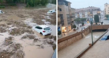 (ВИДЕО) ВОДАТА НОСИ АВТОМОБИЛИ: Поплави ја зафатија Шпанија