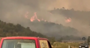 (ВИДЕО) Во пожар во Албанија изгореа куќи и црква