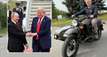 (ВИДЕО) Ова е подарокот што Путин му го даде на американски мотоциклист